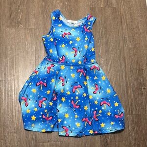 Blue Sleeveless A-line Sundress